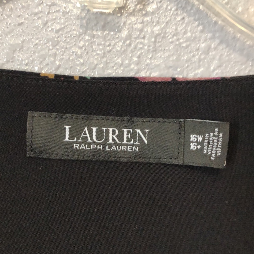 Lauren CARLYNA Ralph Lauren Woman's16W jersey 3/4 Sleeve day dress purple floral - Picture 6 of 16